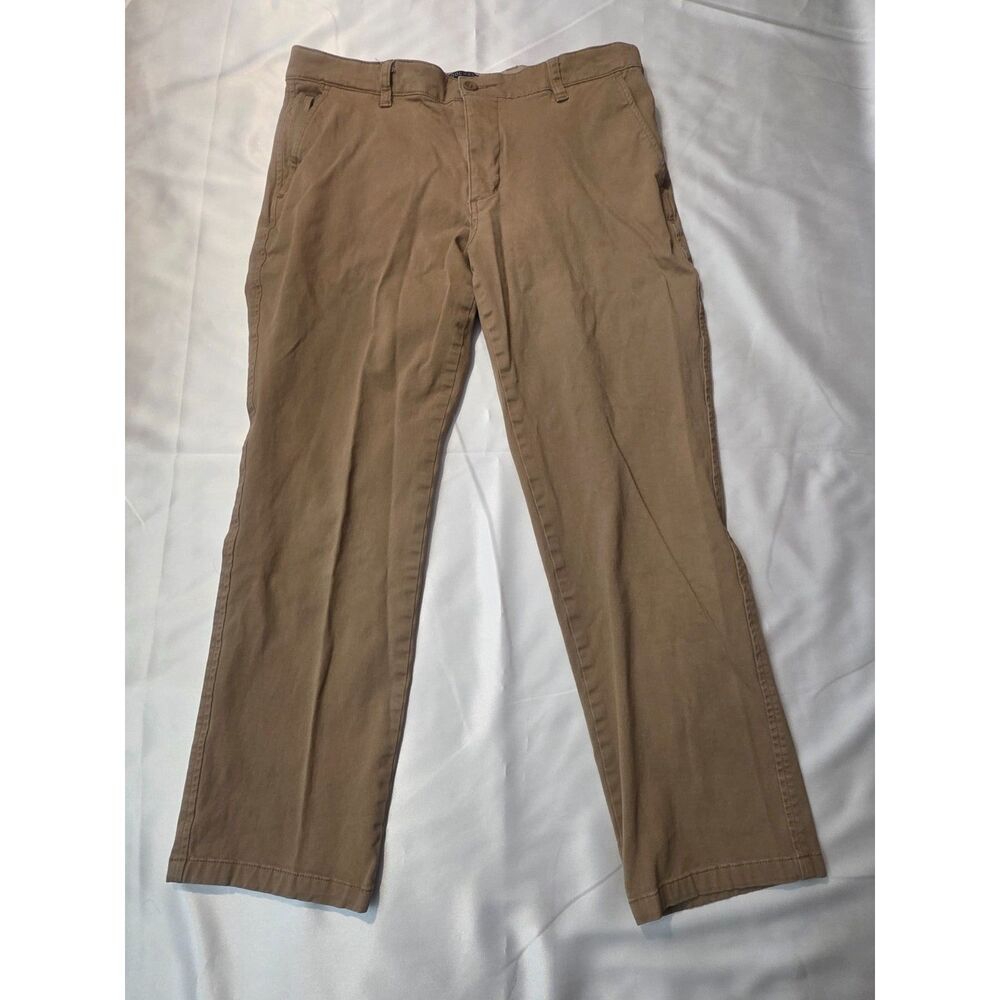 Dockers Mens 32 Khaki Chino Pants Smart 360 Flex Slim Fit Tan Trousers